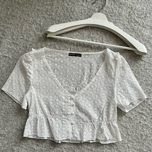 Shein white top medium to small